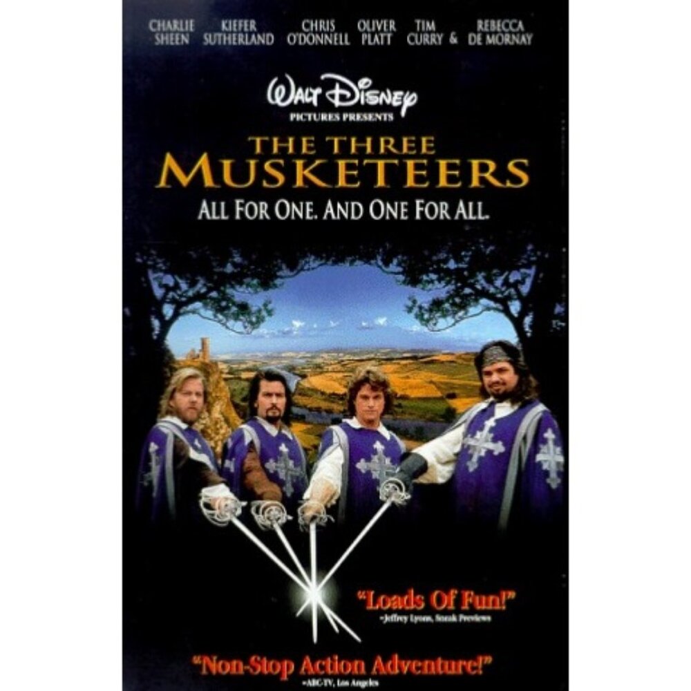 Walt Disney VHS "The Three Musketeers" 1993 Classic Movie Tape